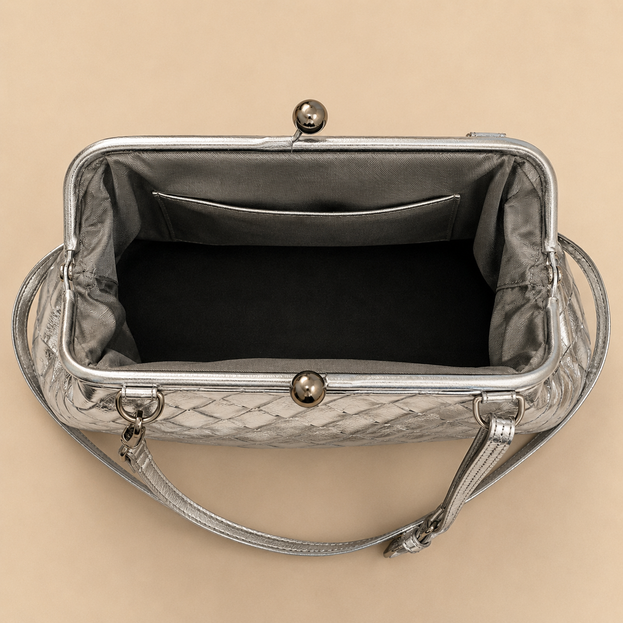 Luna Silver Weave Bag