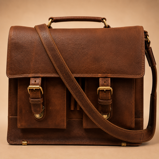 Harvey Leather Laptop Briefcase