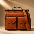 250804 Leather Laptop Bag Sahara Tan