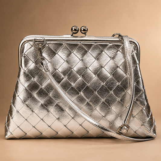 Luna Silver Weave Bag